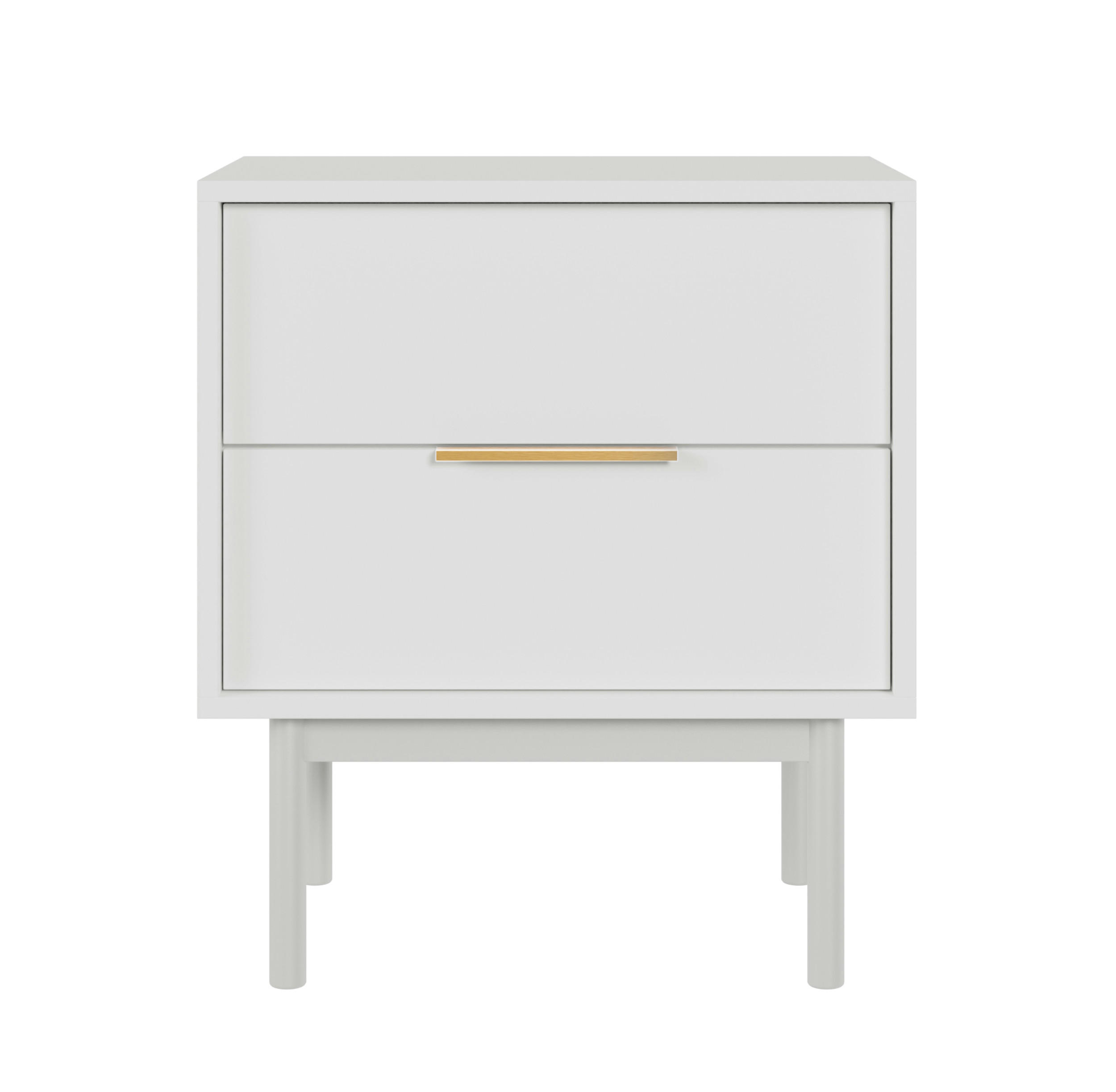 NACHTTISCH Viviaro Weiß 54 cm - Goldfarben/Weiß, Holz/Holzwerkstoff (54/61/39cm) - Selsey