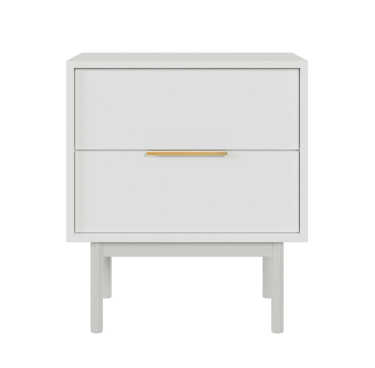 NACHTTISCH Viviaro Weiß 54 cm - Goldfarben/Weiß, Holz/Holzwerkstoff (54/61/39cm) - Selsey