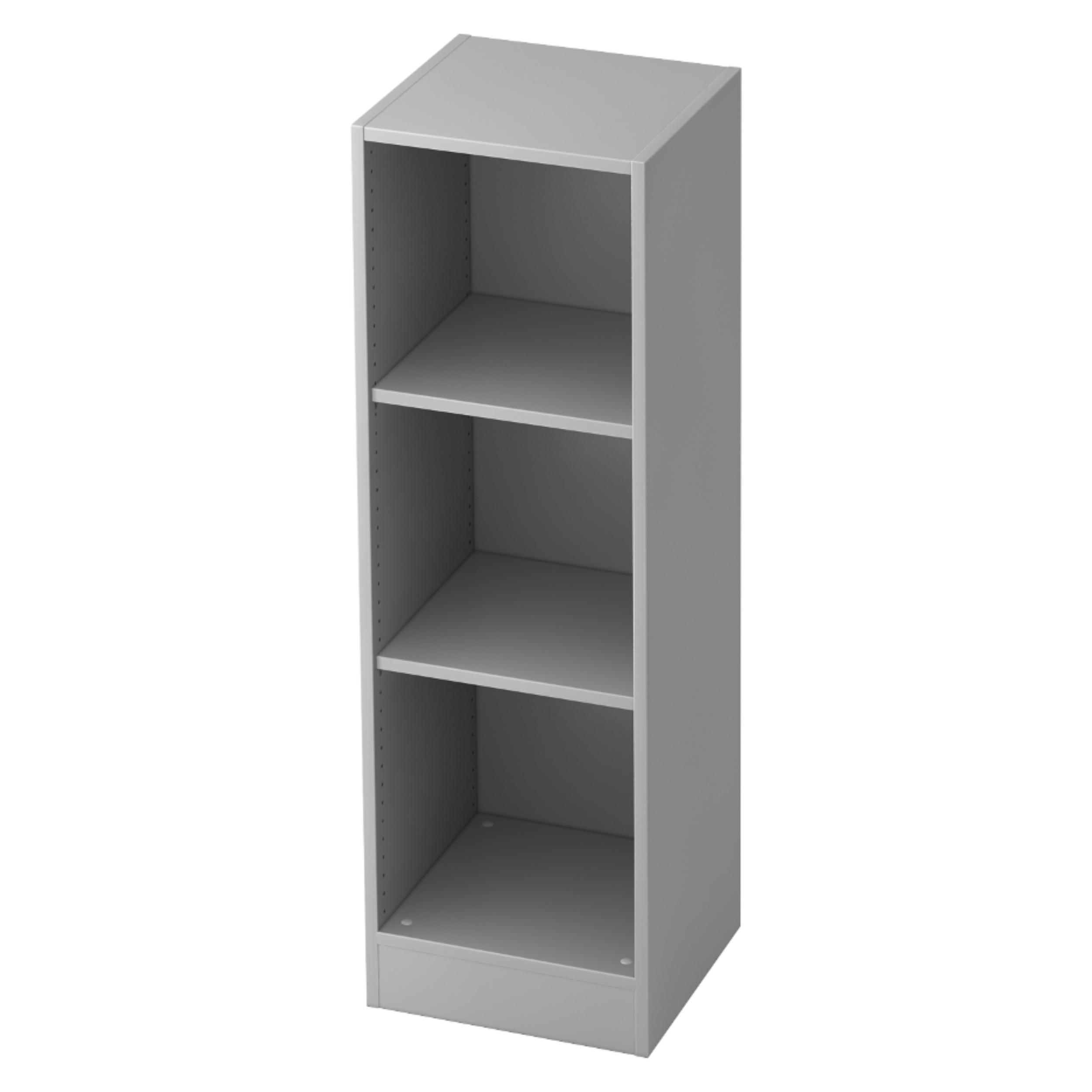 REGAL - 3 Ordnerhöhen 40/40,6/127 cm in Grau - Grau, Holzwerkstoff (40.6/127/40cm) - bümö