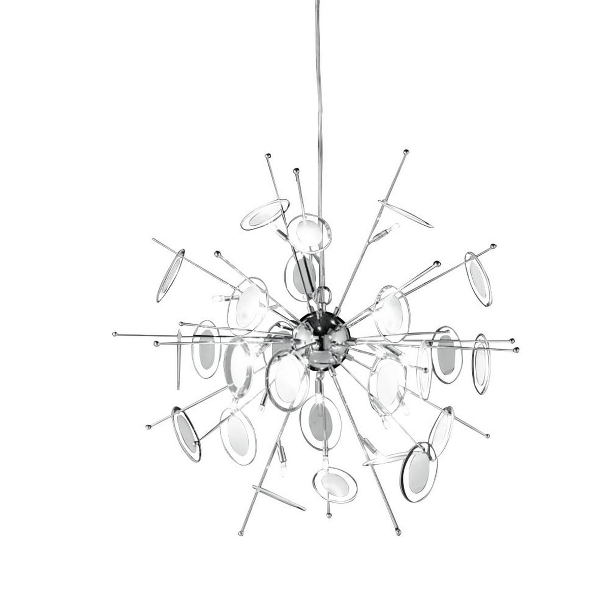 LED DECKENLEUCHTE Victoria Chrom Silber - Silberfarben, Glas (70/70/150cm) - Wofi