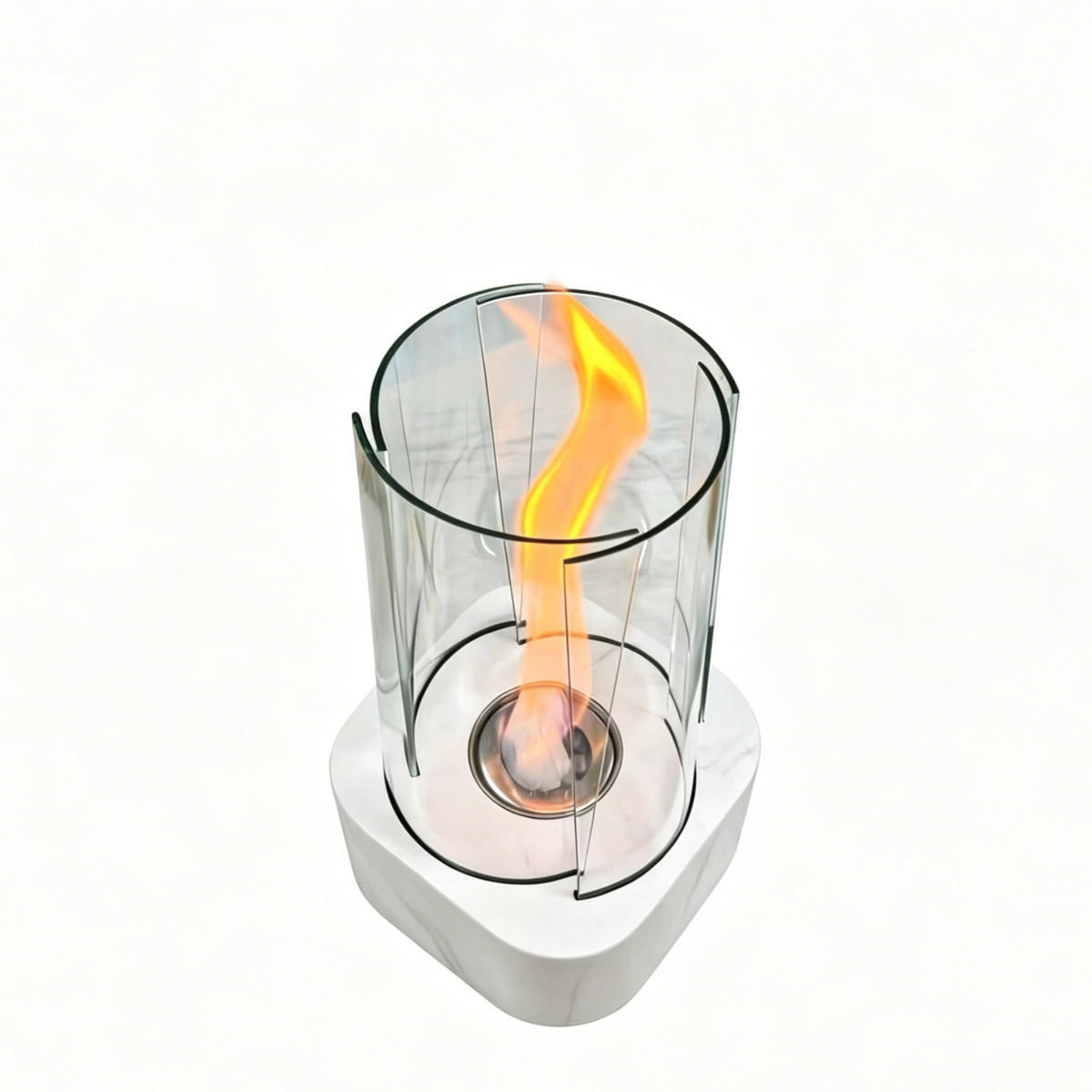BIOETHANOL-KAMIN Weiß 16/16/28.5 cm - Weiß, Metall (16/28.5/16cm) - Authentics