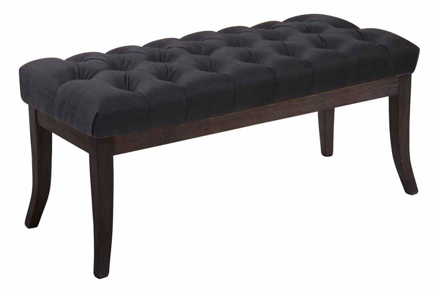 SITZBANK Cannes Stoff Schwarz Dunkelbraun - Schwarz, Textil (100/46/38cm) - DELUKE