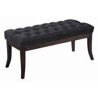 SITZBANK Cannes Stoff Schwarz Dunkelbraun - Schwarz, Textil (100/46/38cm) - DELUKE