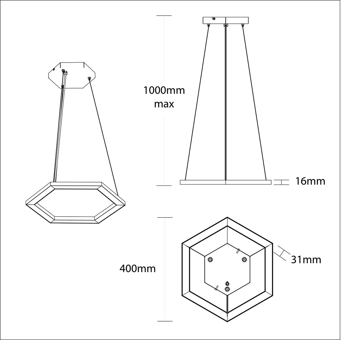 LED-HÄNGELEUCHTE - Rot, Metall (1.6/100/40cm) - Lumicom