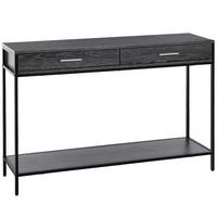 KONSOLENTISCH 2 Schubladen, 120 x 30 x 81,5 cm - Dunkelgrau/Grau, Holzwerkstoff/Metall (120/30/815cm) - HOMCOM