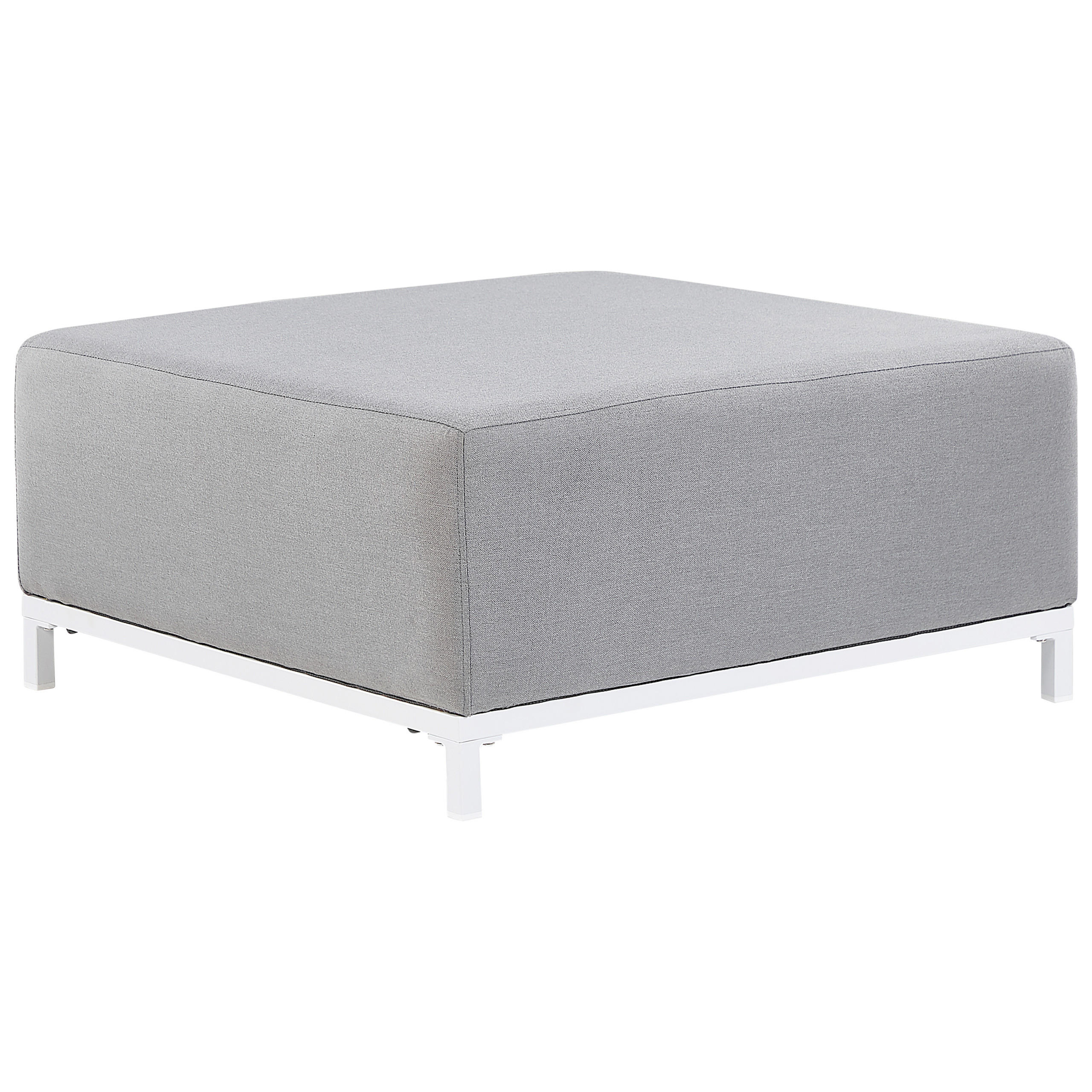 OTTOMANE Rovigo 83/83/38 cm - Grau, Kunststoff/Textil (83/38/83cm) - Beliani