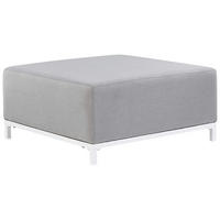 OTTOMANE Rovigo 83/83/38 cm - Grau, Kunststoff/Textil (83/38/83cm) - Beliani
