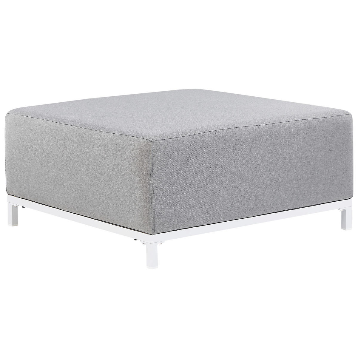 OTTOMANE Rovigo 83/83/38 cm - Grau, Kunststoff/Textil (83/38/83cm) - Beliani
