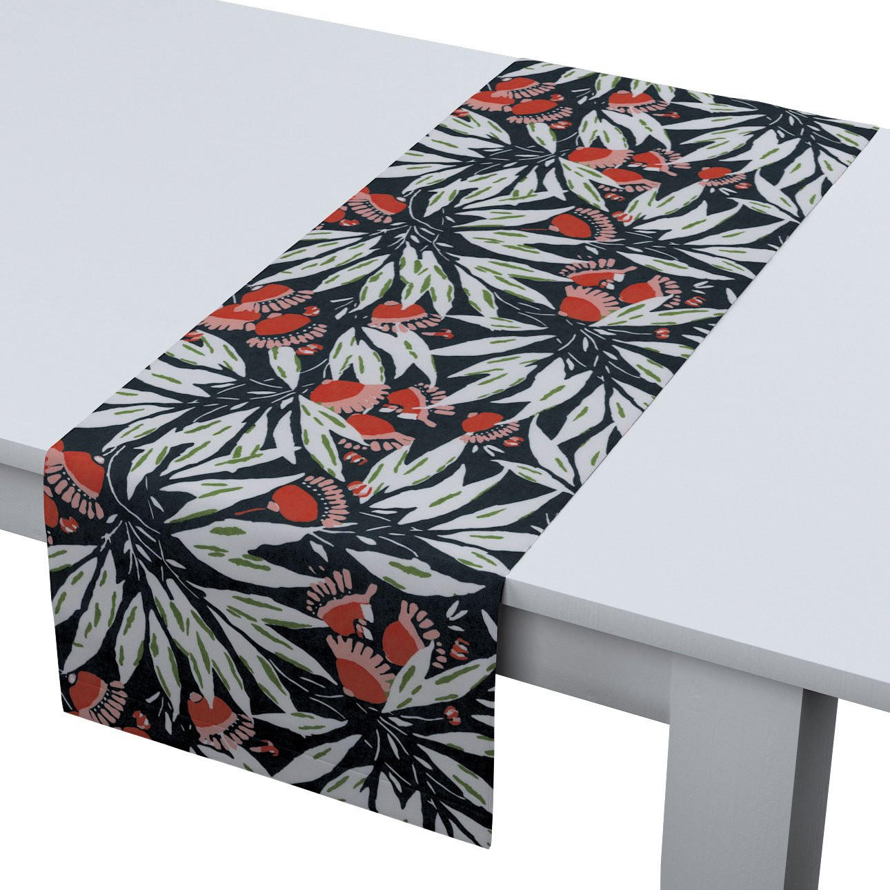 TISCHLÄUFER Eden, blau und weiß, 40x130 cm - Blau, Textil (40/130cm) - Dekoria