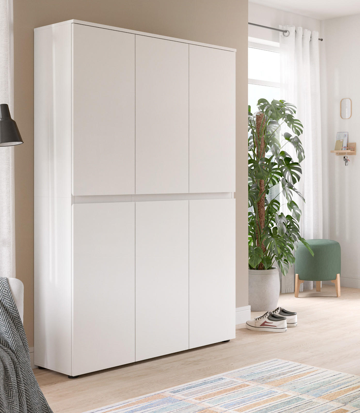 Inn.Furn Mehrzweckschrank Weiß 105x175x37 cm