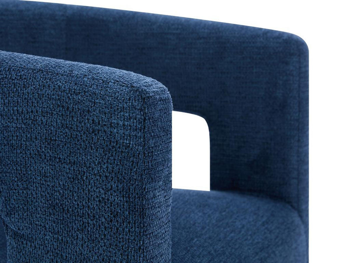 SESSEL - Strukturstoff - Blau - FAVINA - Blau, Textil (59/75/64cm) - Vente-Unique