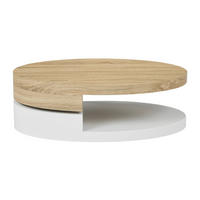 COUCHTISCH - 100 cm x 60 cm - Holz, Platte - Naturfarben Hell, Weiß - VITALY - Naturfarben/Weiß, Holz (60/100/33cm) - Vente-Unique
