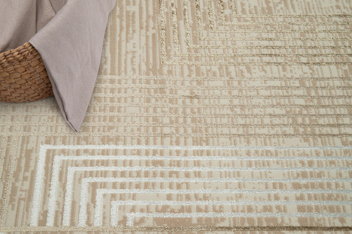TEPPICH CRYSTAL Creme Braun 300/400 cm - Creme/Braun, Textil (300/400cm) - Tapiso