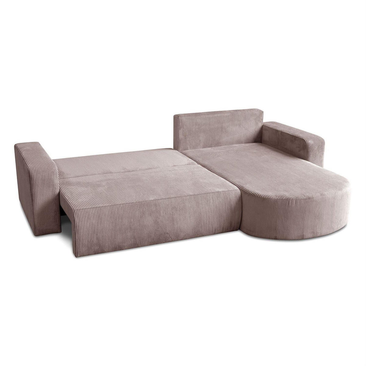 ECKSOFA SOPRANO mit Schlafunktion und Stauraum POSO 27 - Rosa, Textil (271/175cm) - Lookway