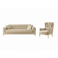 SITZGARNITUR Arica, Beige Stellvariante 3+1 - Beige, Holzwerkstoff/Kunststoff (240/80/95cm)