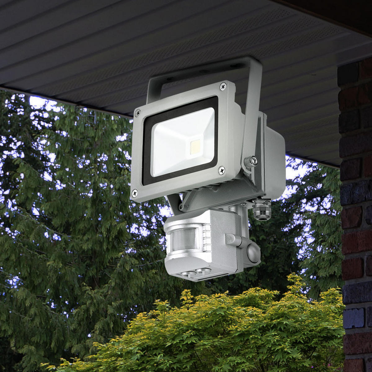 LED STRAHLER Faedo Aluminium Silber - Silberfarben, Glas (11.5/11/15cm)