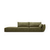 LINKES-SOFA Kaelle aus Chenille-Stoff grün 4 Sitzplätze - Grün, Textil (110/85/264cm) - Micadoni