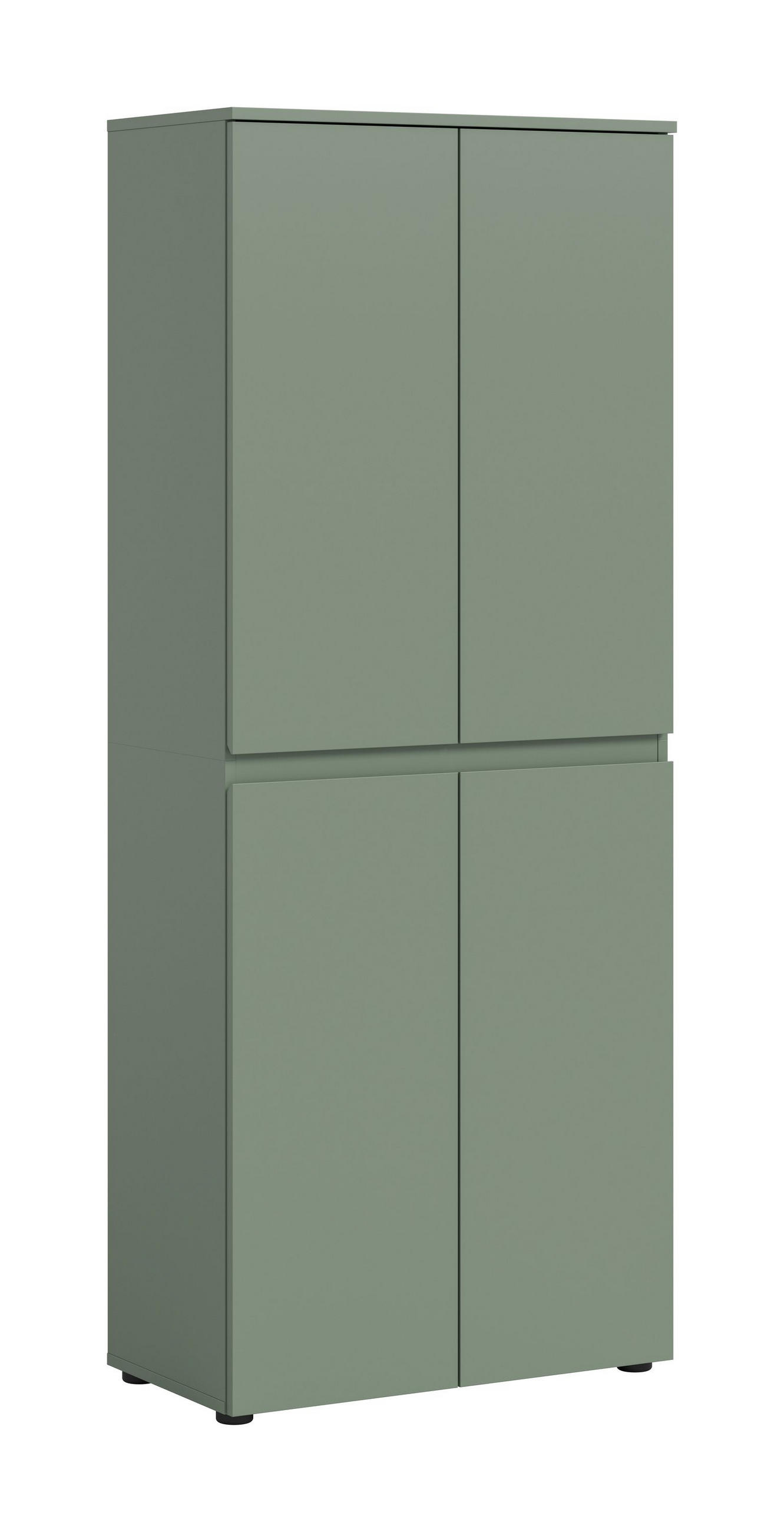 UNIVERSALSCHRANK SCARPA (B/H/T: ca. 70/175/37 cm) in Smoke Green/Smoke Green - Dunkelgrün, Holzwerkstoff (70/175/37cm)