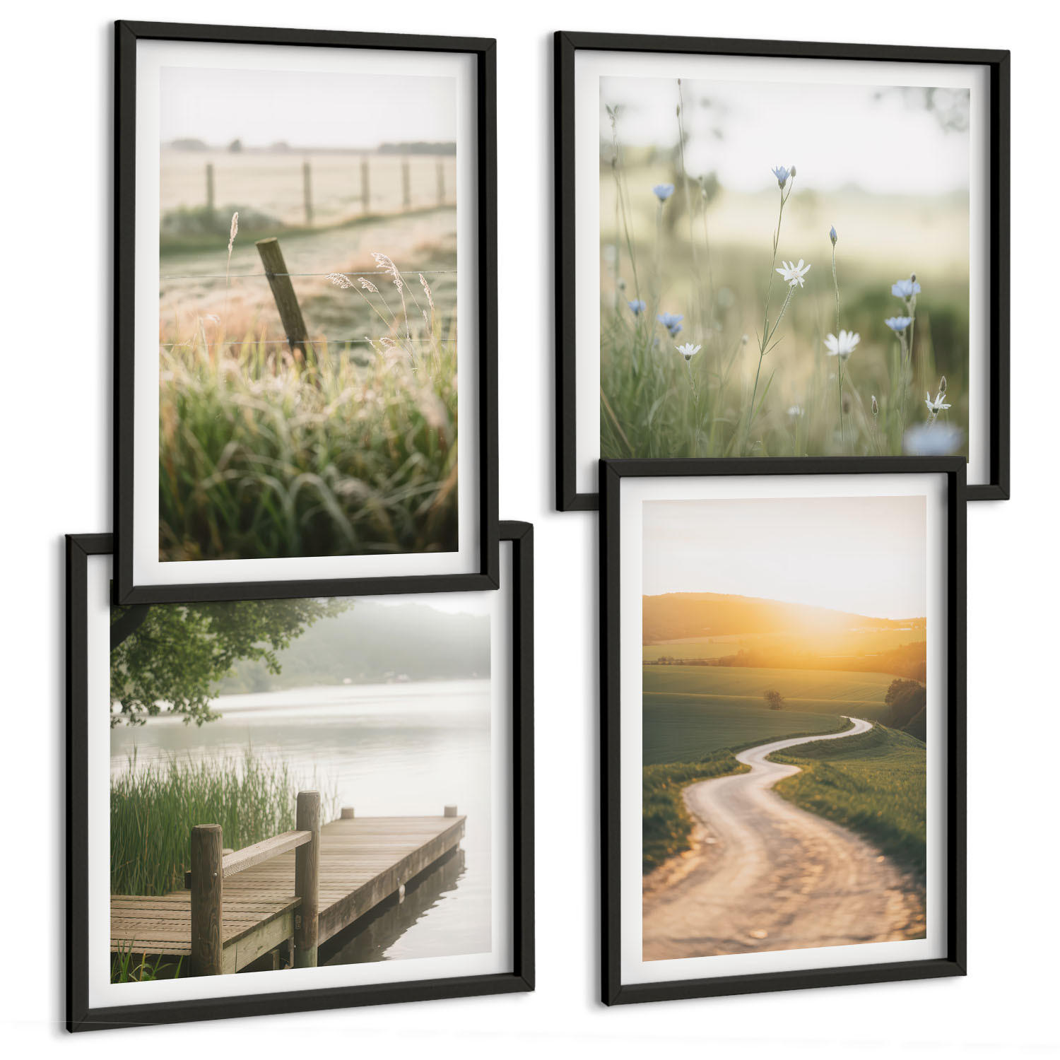 Tulup Bilder Schwarz 50x50 cm