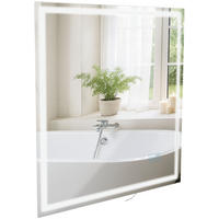 WANDSPIEGEL eckig 80/4/80 cm Glas Klarglas - Klar, Glas (80/80/4cm) - CLP