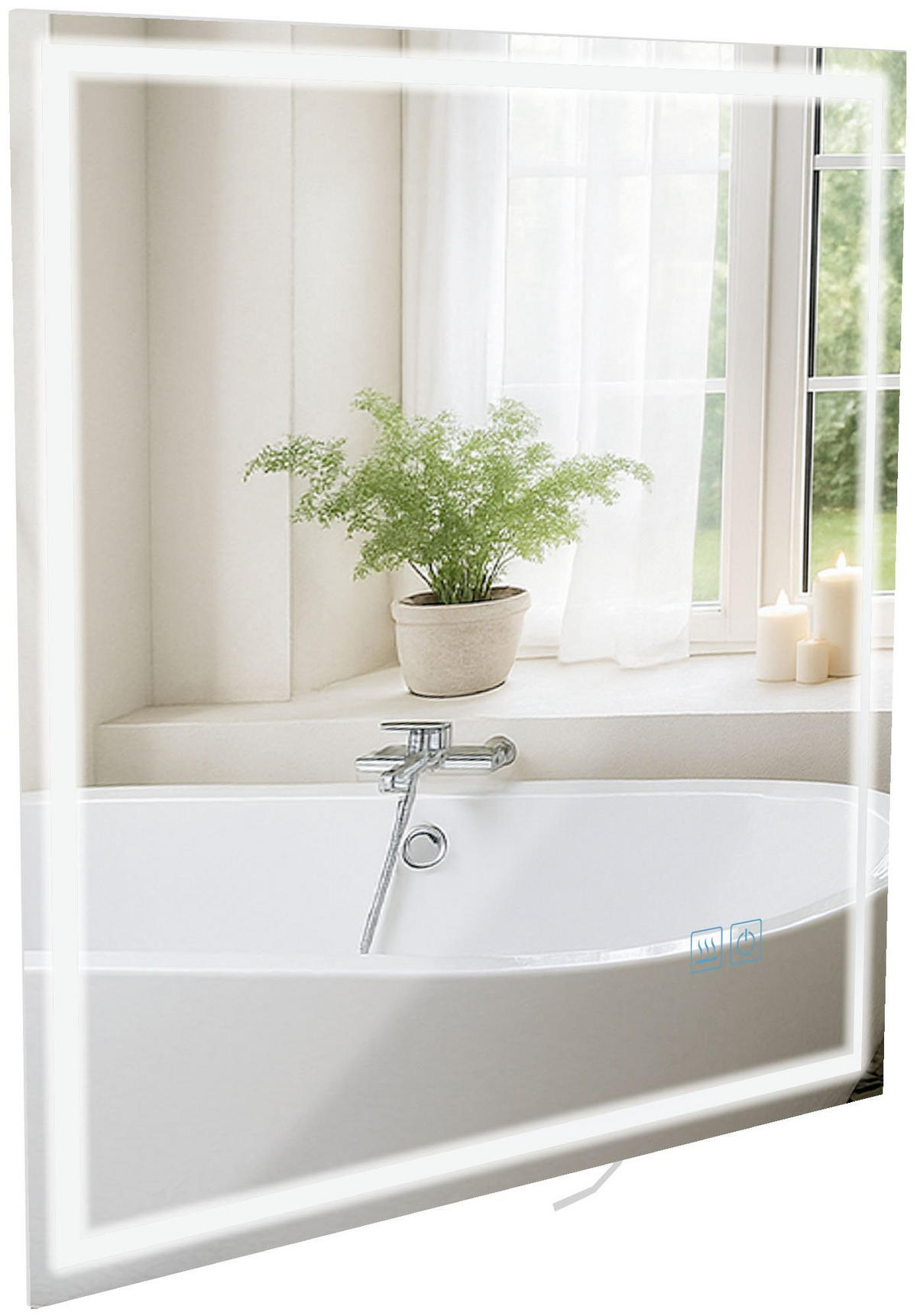 WANDSPIEGEL eckig 80/4/80 cm Glas Klarglas - Klar, Glas (80/80/4cm) - CLP
