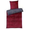 WINTER-BETTWÄSCHE 135x200 Cashmere-Touch Warmer Winter Bettbezug Kuschelig Anthrazit Bordeaux - Bordeaux, Textil (135/200cm) - Carpe Sonno