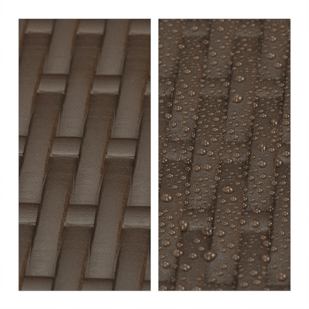 BALKONHÄNGETISCH - Braun, Kunststoff/Metall (59/59.5/83cm) - Relaxdays