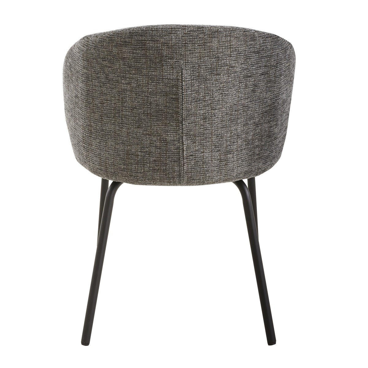 SADA 2 židlí Vesper z melírované látky s kovovými nohami - šedá, kompozitní dřevo (49/79/45cm) - Calicosy