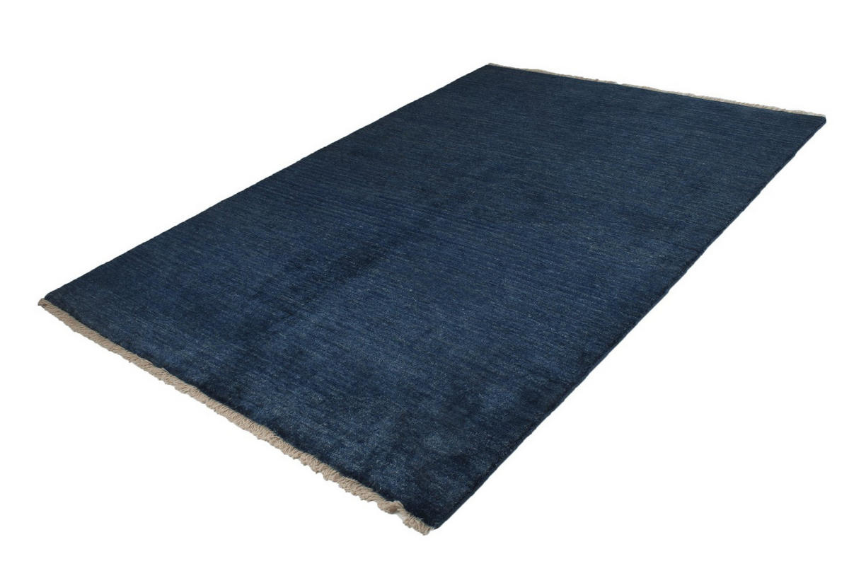 GABBEH-TEPPICH handgeknüpft Blau 247/172 cm Schurwolle - Blau, Textil (172/247cm) - Looma