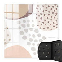 SCHLÜSSELBOX Schwarz 30x30 cm- Türöffnung nach rechts - Organische Formen - Beige, Metall (30/30/5cm) - TULUP