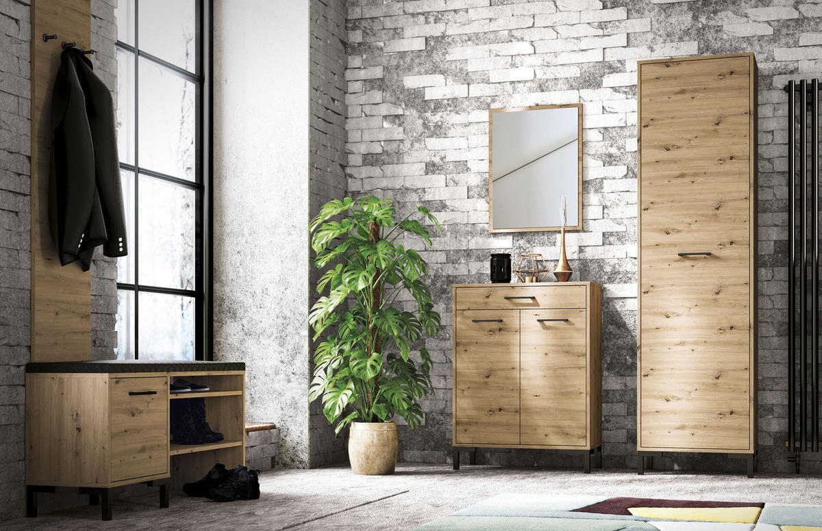KOMMODE Nevio Artisan Eiche 92 / 41 / 83cm - Braun, Holz/Holzwerkstoff (92/83/41cm) - Feldmann-Wohnen