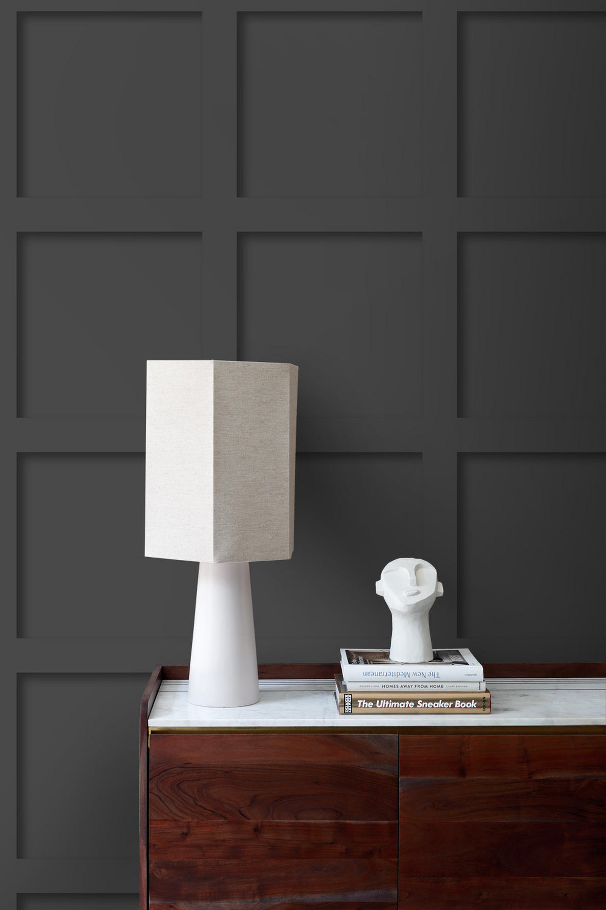 TAPETE Holzwandverkleidung 50 x 900 cm - Schwarz, Papier (50/900cm) - Origin Wallcoverings
