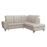 ECKSOFA Forest, Seite: Rechts - Creme/Schwarz, Holz/Textil (271/212cm) - MIRJAN24
