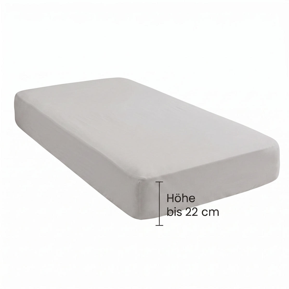 SPANNBETTTUCH Basic Jersey sturmgrau, 180x200 cm - 200x200 cm - Grau, Textil (200/200cm) - biberna