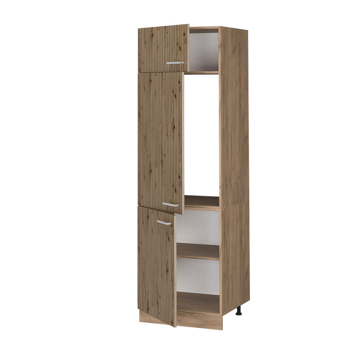 KÜHLUMBAUSCHRANK R-Line Artisan-Eiche 60 cm - Honigeiche/Eiche Wotan, Holzwerkstoff (60/206.8/57.2cm) - Vicco