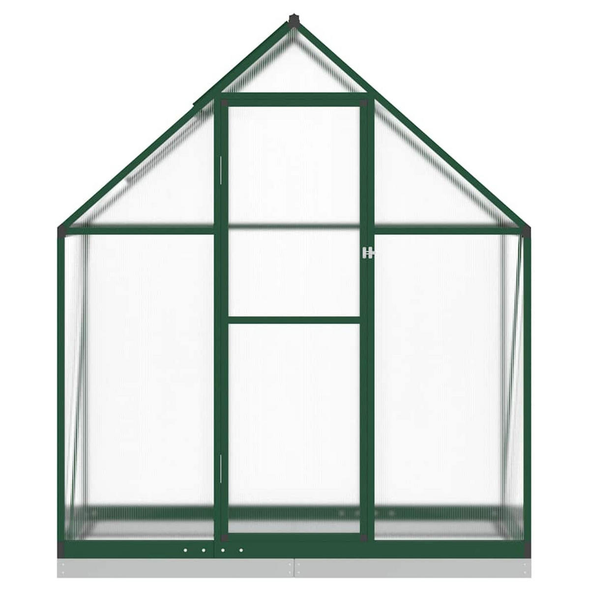 GEWÄCHSHAUS mit Fundamentrahmen Grün 169x58x202 cm Aluminimum - Grün, Metall (58/202/169cm)
