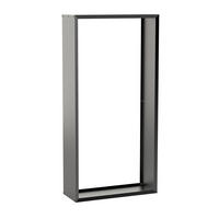 BRENNHOLZREGAL Wooker high Kaminholzregal Holzlagersystem Schwarz 99 x 199 cm - Schwarz, Metall (99/199/199cm) - Alberts
