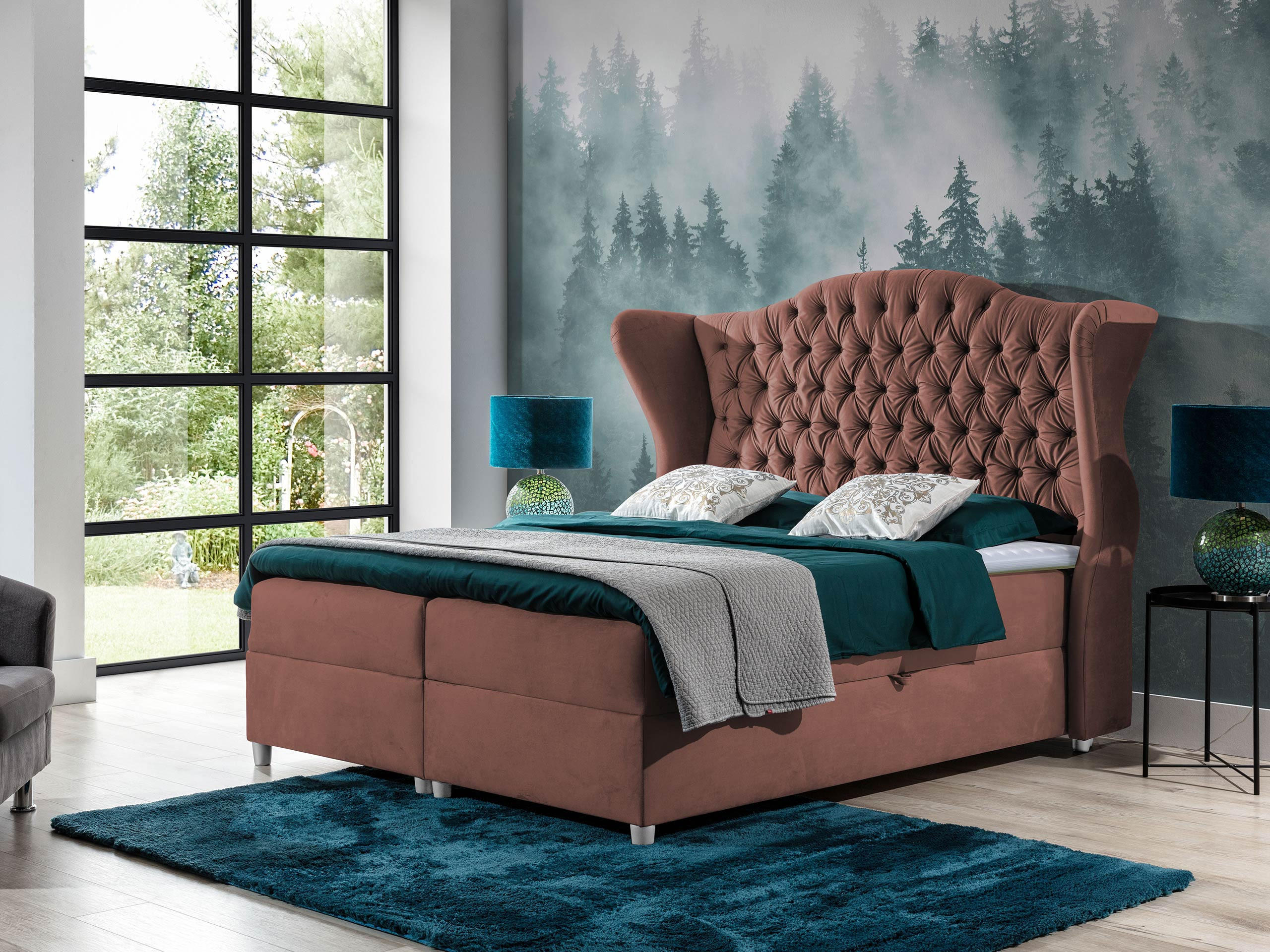 BOXBETT Livia - Rosa, Holz (140/200cm) - MIRJAN24