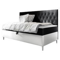 BOXBETT Filip Junior 2 - Schwarz/Weiß, Holz (90/200cm) - MIRJAN24