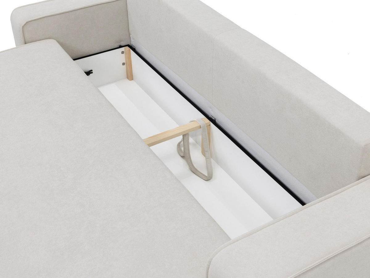 SCHLAFSOFA Mono - Hellbraun/Schwarz, Holz/Kunststoff (248/94/110cm) - MIRJAN24
