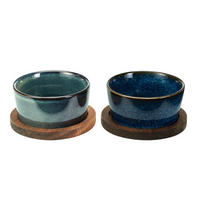 SERVIERSCHALE Base 4-tlg blau 20/11/5 cm Keramik - Blau, Keramik (11/5/20cm) - Mondex