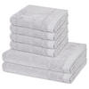 FROTTIERSET Rubin 6-teilig - Hellgrau, Textil (50/100cm) - Ross