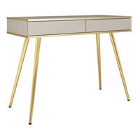 KONSOLENTISCH 102 cm Rodi mit Schublade, Beige + Gold - Beige/Goldfarben, Holz (102/80/50cm) - Emporius