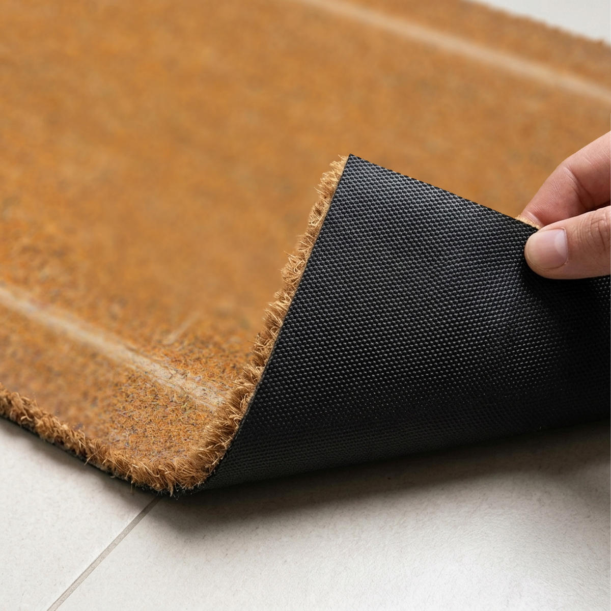 ROHOŽ - svetlohnedá, textil/plast (60/40cm) - Relaxdays