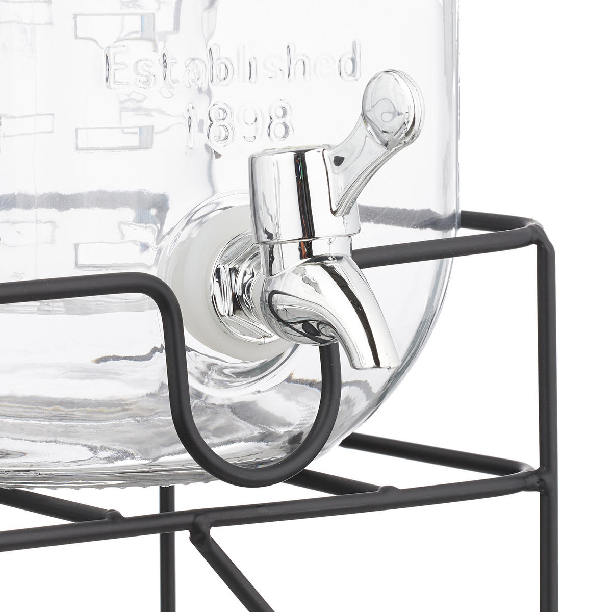 GETRÄNKESPENDER - Transparent, Glas/Kunststoff (4L) - Relaxdays