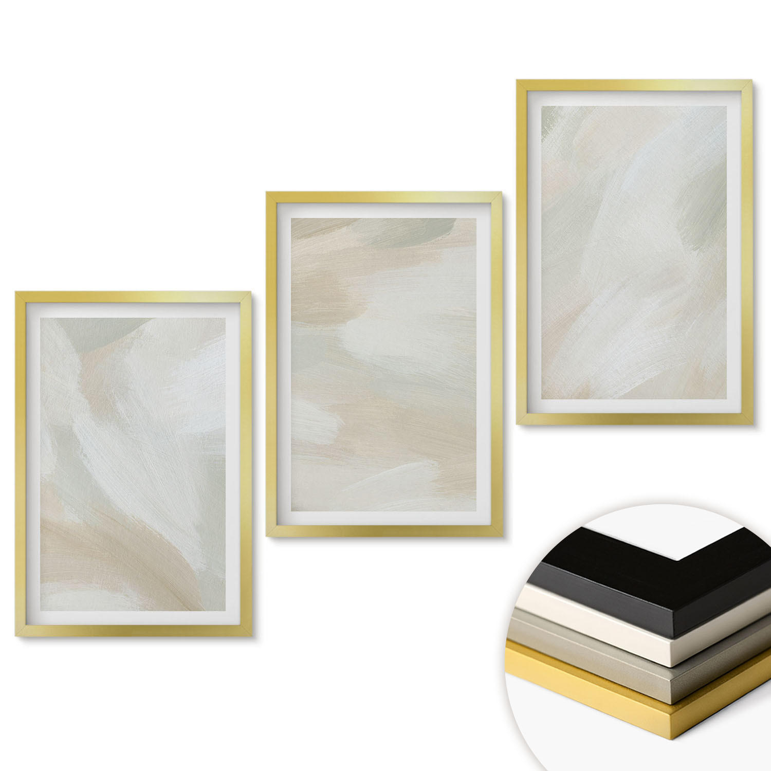 ArtPrintCave Wandbilder Gold 40x60 cm