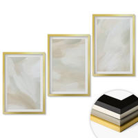 WANDBILDER 3er Set - 40x60 cm Goldrahmen - Minimalismus der Farbstruktur - Goldfarben, Kunststoff (40/60cm) - ArtPrintCave