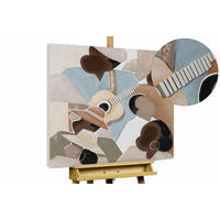ACRYLBILD HANDGEMALT 80/80 cm - Beige/Braun, Holz/Textil (1.5/80cm) - KUNSTLOFT