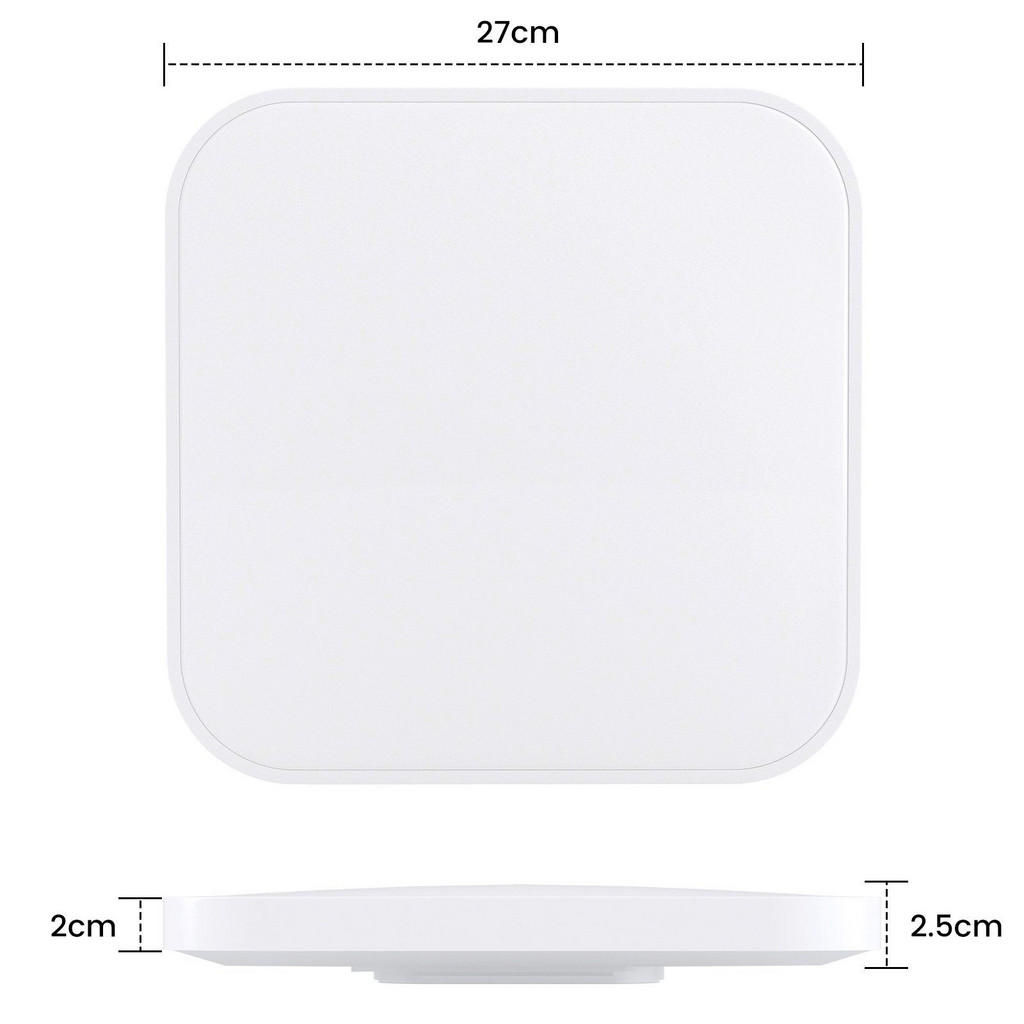 Thumbnail - Nettlife Led-Deckenleuchte, Weiß, Kunststoff, 27x3x27 cm, Lampen & Leuchten, LED Beleuchtung, LED-Deckenleuchten