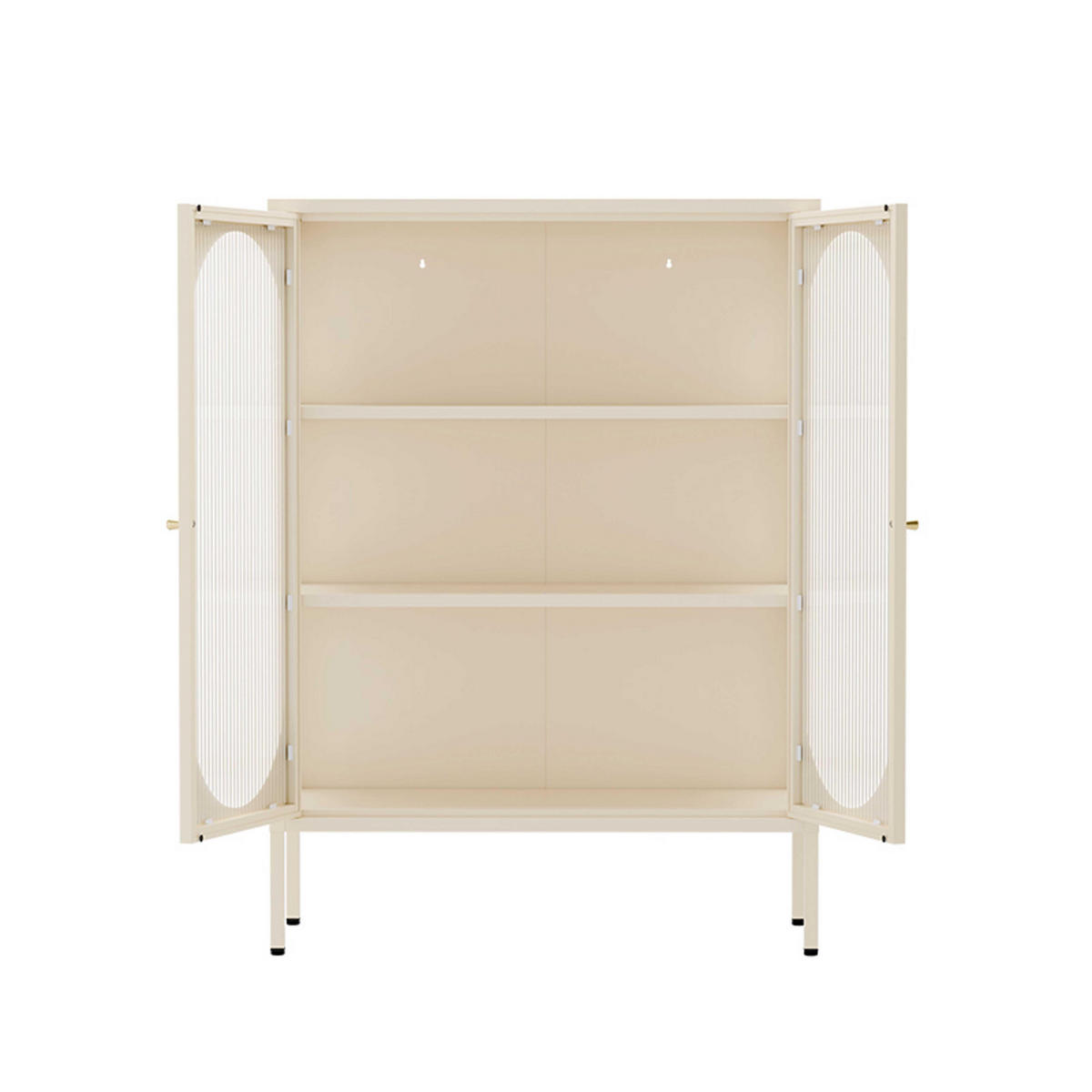 SIDEBOARD, Ekru - Weiß, Metall (35/110/80cm) - Oviala